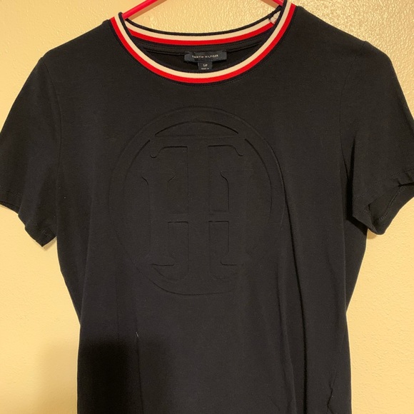 Tommy Hilfiger Signature Collar T-shirt  with Logo - Picture 4 of 6